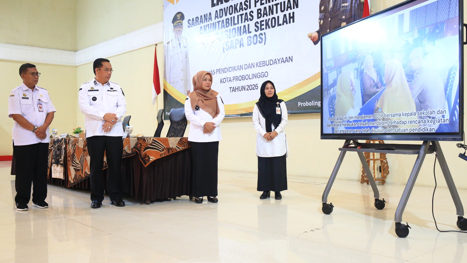 Peluncuran SAPA BOS Dinas Pendidikan Kota Probolinggo