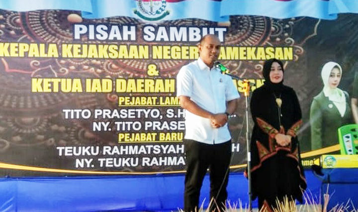 Pisah Sambut Kajari Pamekasan, Teuku Rahmatsyah Berharap Bisa Lanjutkan Prestasi Tito