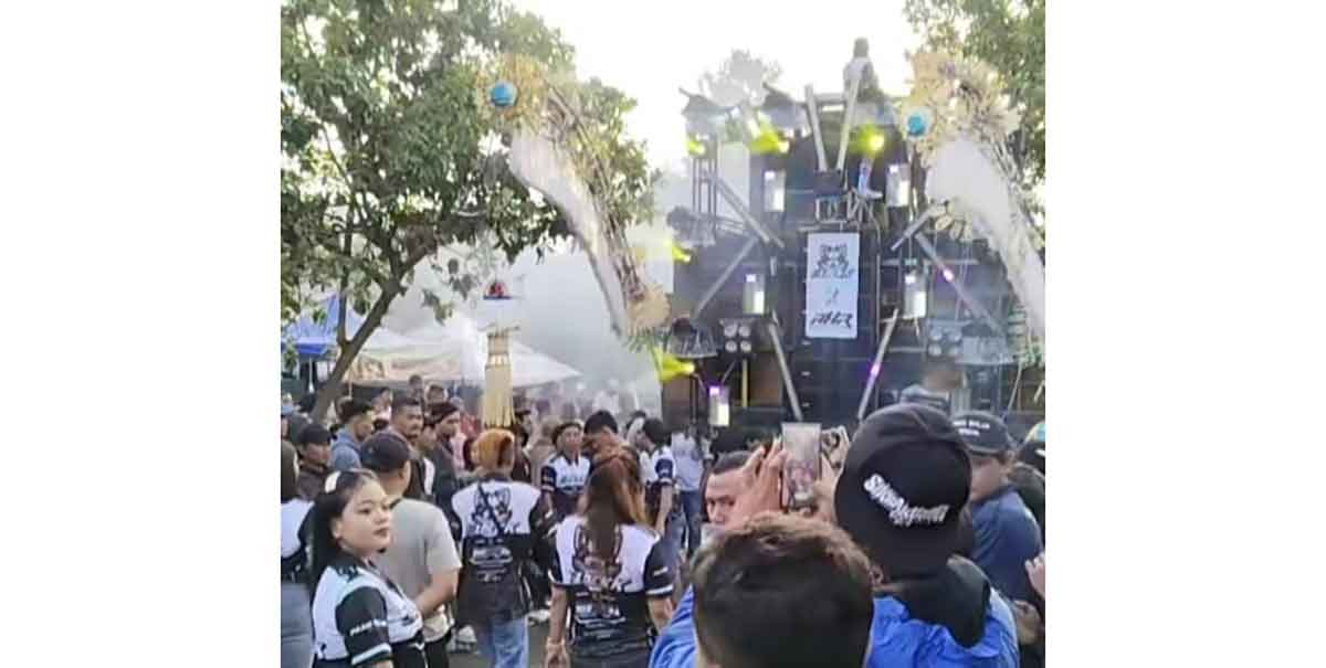 Tangkapan layar acara sound horeg di Kabupaten Pasuruan.