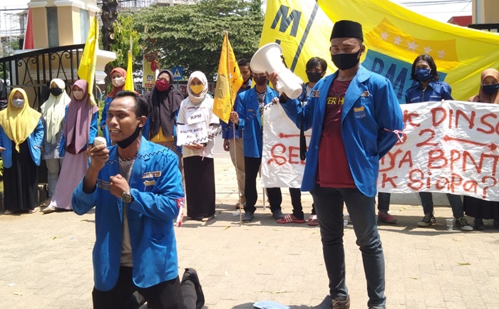 Penyaluran BPNT Masih Bermasalah, PMII Tuban Kembali Geruduk Dinsos P3A