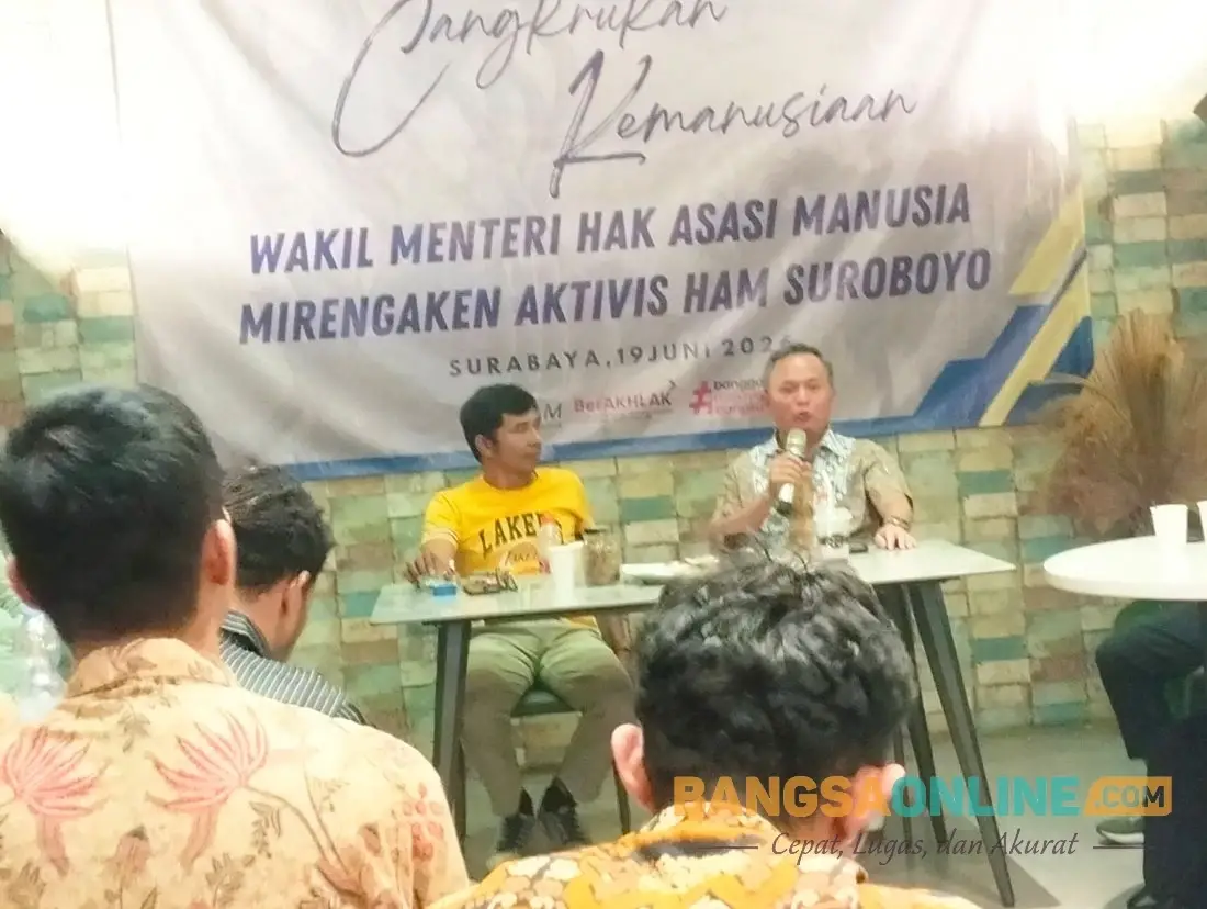 Cangkrukan HAM bareng Wamenham Mugiyanto. Foto: Didi Rosadi