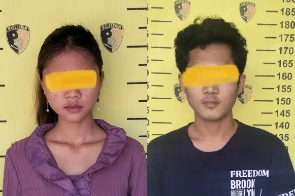 Pasutri yang diamankan Polsek Wonocolo