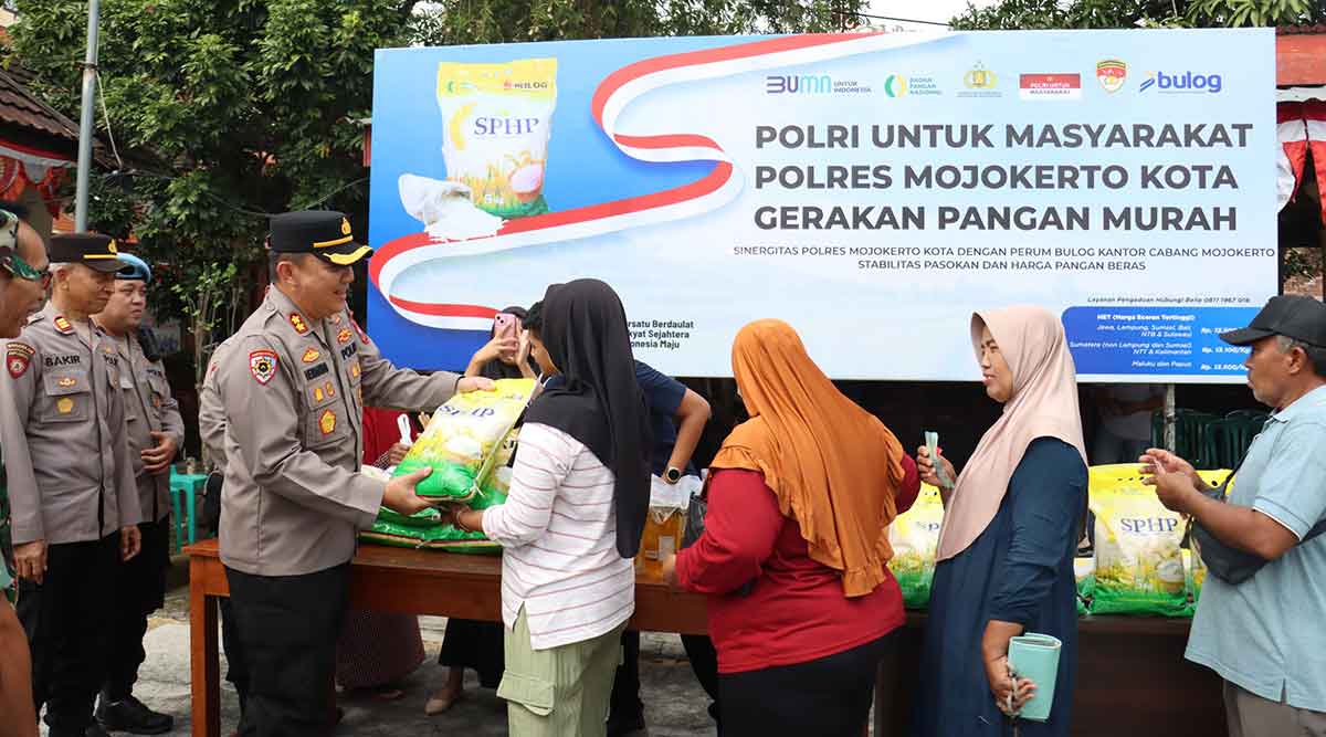 Kapolres Mojokerto Kota Dukung Gerakan Pangan Murah
