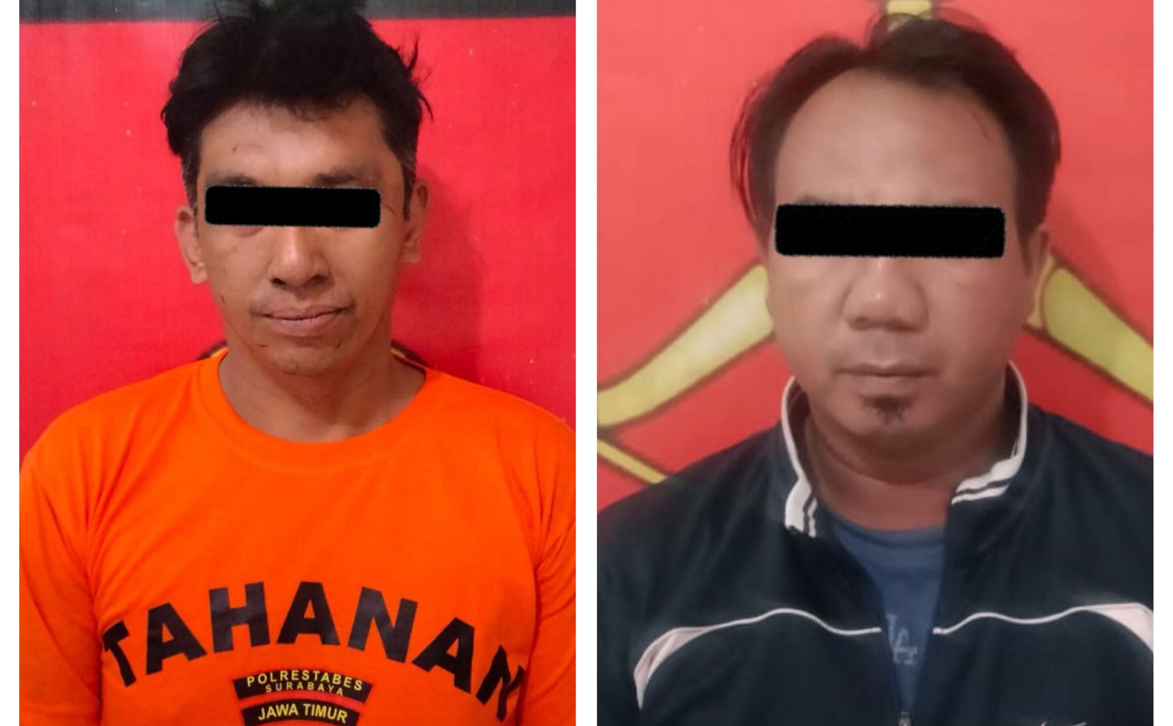 MJR alias Robot (kiri) dan AR penadah asal Sampang Madura yang diamankan Polsek Sukolilo