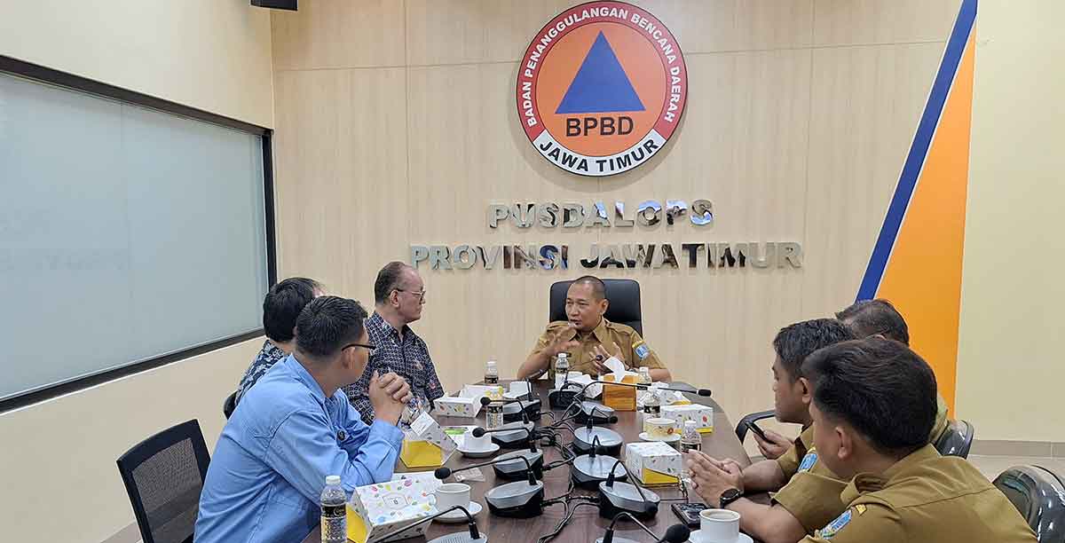 BPBD Jatim saat menerima kunjungan dari Konjen Jepang.