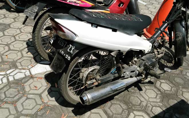 Barang bukti sepeda motor yang dicuri pelaku.