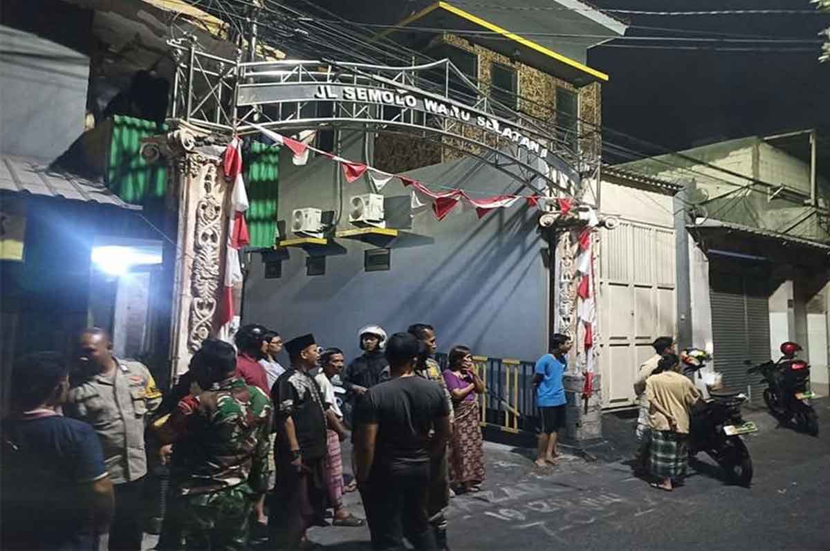 Lokasi penyerangan oleh sekelompok orang tidak dikenal di Surabaya.