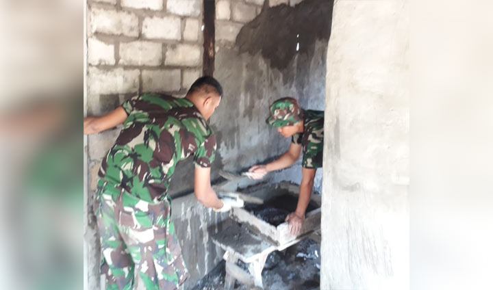 Rehab RTLH milik mbah Painem tinggal finishing.
