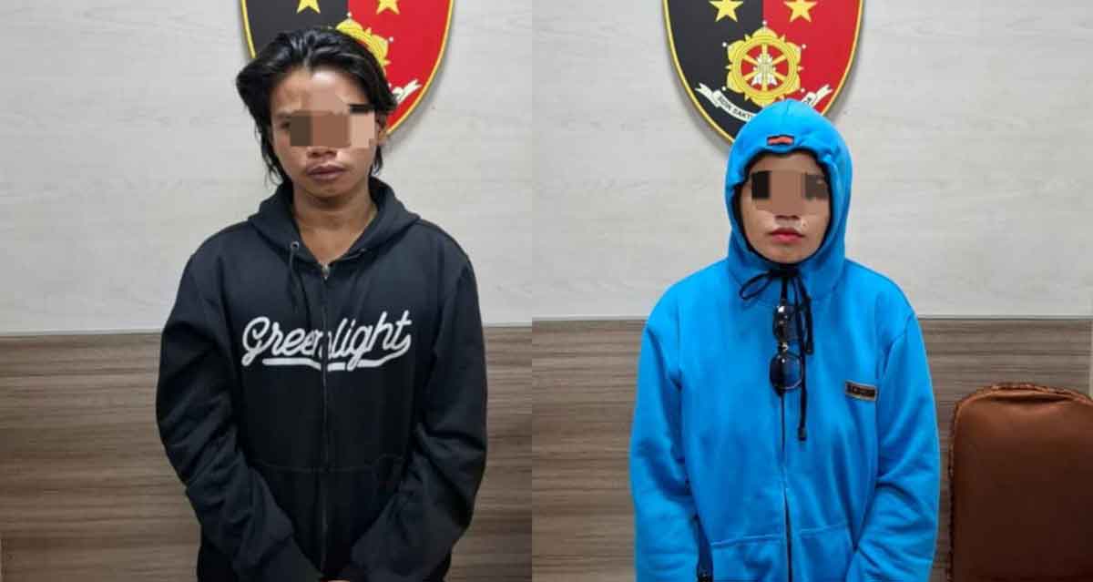 Kedua terduga pelaku curanmor di Gresik. Foto: Ist