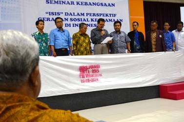 pernyataan sikap menolak ISIS. foto:diday rosady/HARIAN BANGSA