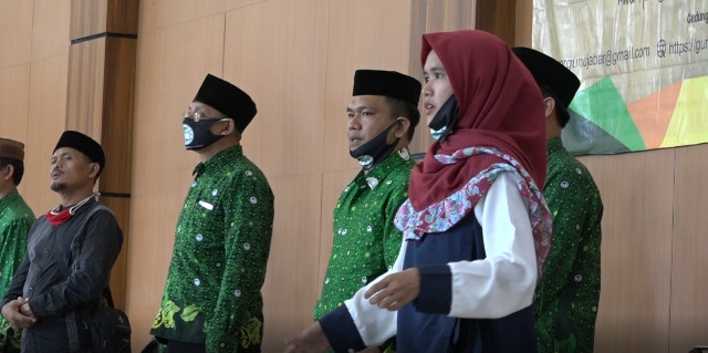 Ketua Pergunu Jawa Barat, Dr. H. Saepuloh, M.Pd dalam acara proses seleksi beasiswa IKHAC. foto: ist/ bangsaonline.com