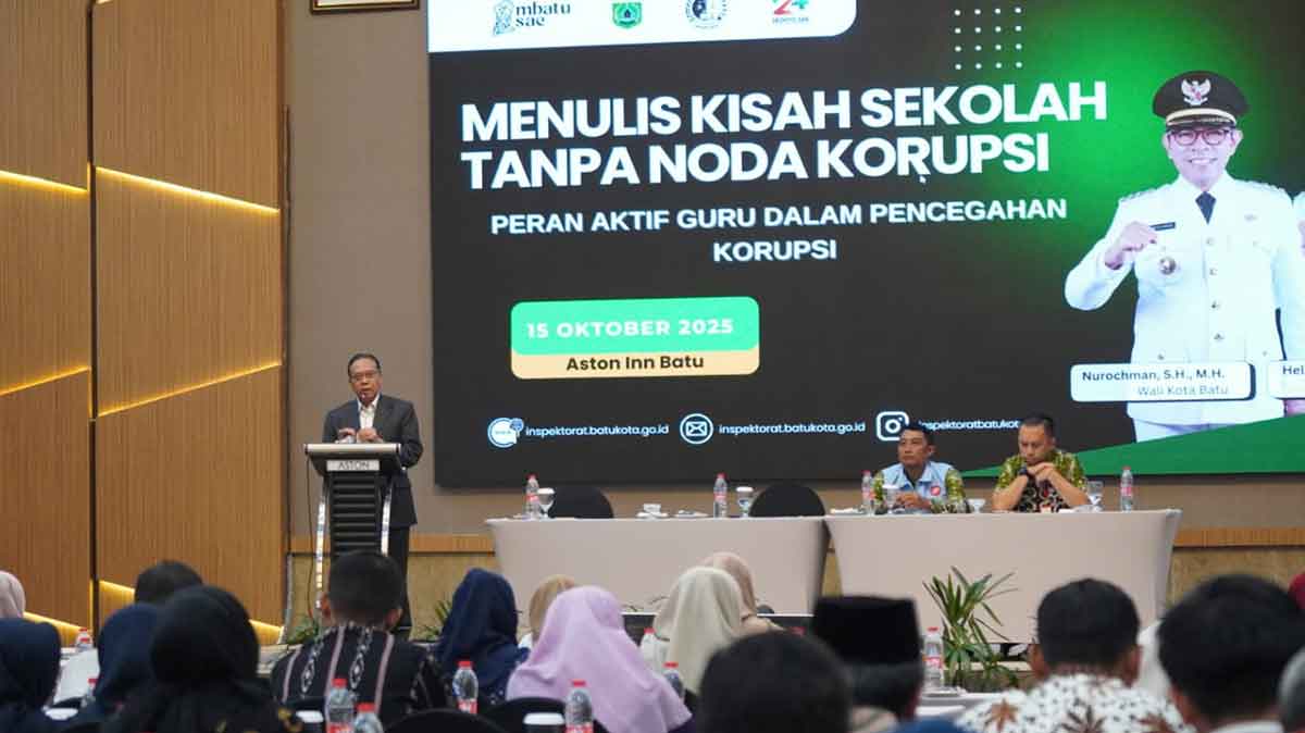 Plt Kepala Inspektorat Kota Batu, Sugeng Pramono, saat membuka acara.
