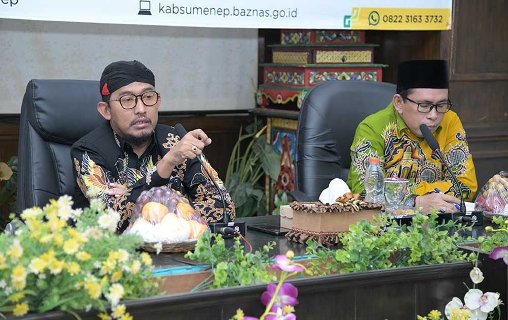 Bupati Sumenep Ahmad Fauzi saat memberikan arahan dalam Rakor Baznas dengan UPZ.