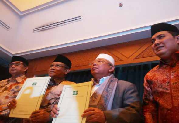 Said Aqil saat umumkan susunan kepengurusan PBNU.