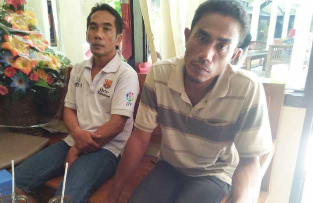 Dua tersangka sabu saat diamankan.