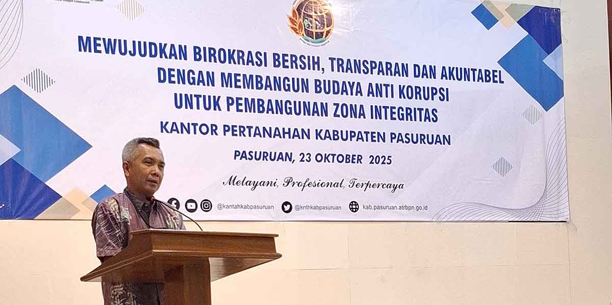 Giat Pembangunan Zona Integritas yang digelar Kantah Kabupaten Pasuruan.