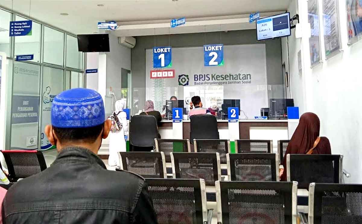 Suasana di kantor BPJS Kesehatan cabang Madiun. 