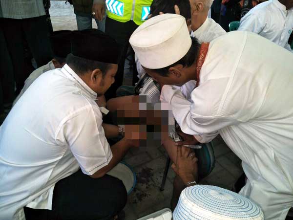 Aduh... sakiiiiiit. foto: gunawan/BANGSAONLINE