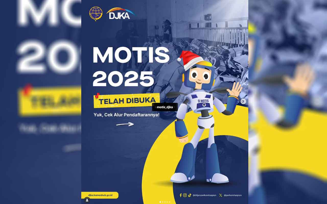Tangkapan layar program mudik motor gratis. Foto: instagram.com/ditjenperkeretaapian