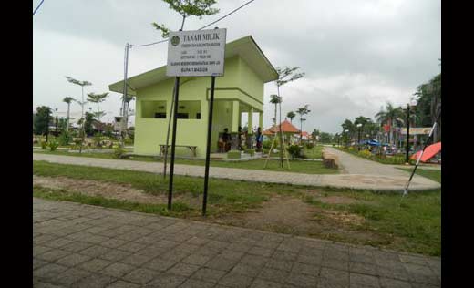 Salah satu sisi penataan Ruang Terbuka Hijau di Mejayan, Madiun.
