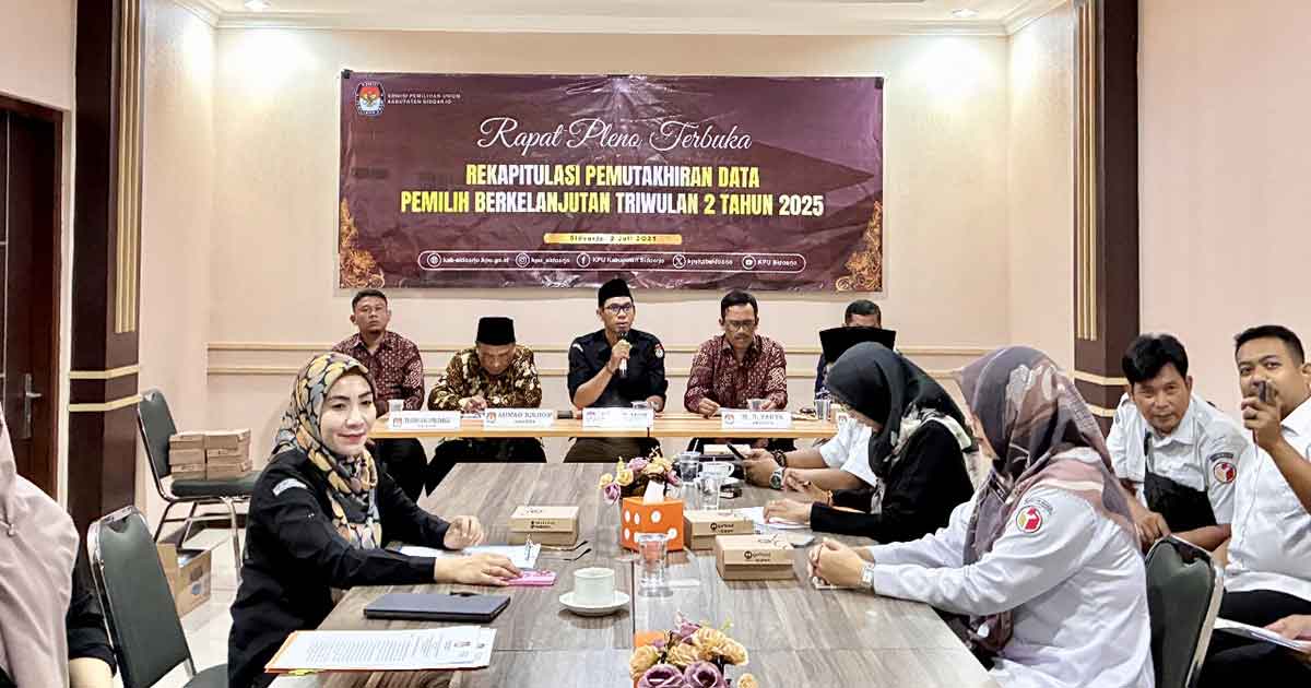 Rapat pleno terbuka daftar pemilih berkelanjutan yang digelar KPU Sidoarjo. Foto: Ist