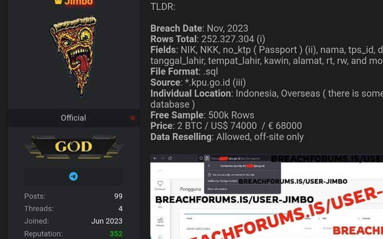 Hacker Bobol Website KPU Dan Jual Data DPT Hingga Rp1,1 Miliar