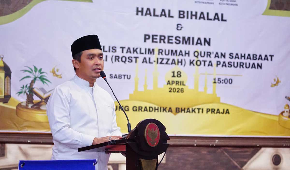 Wali Kota Pasuruan ketika memberi sambutan.