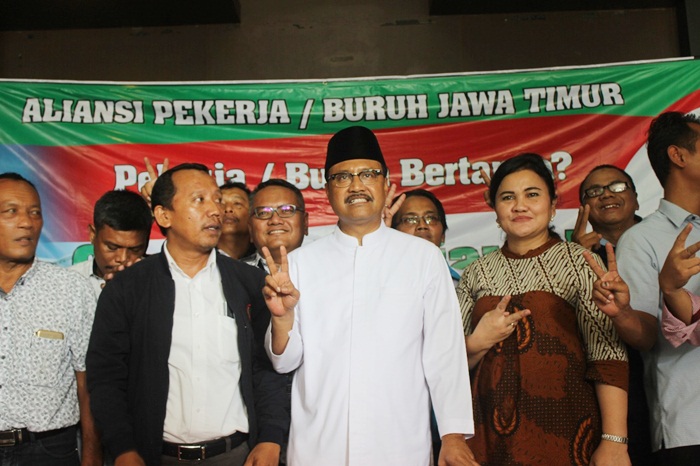 Didukung Aliansi Buruh, Gus Ipul Ingin Wujudkan Upah yang Lebih Adil