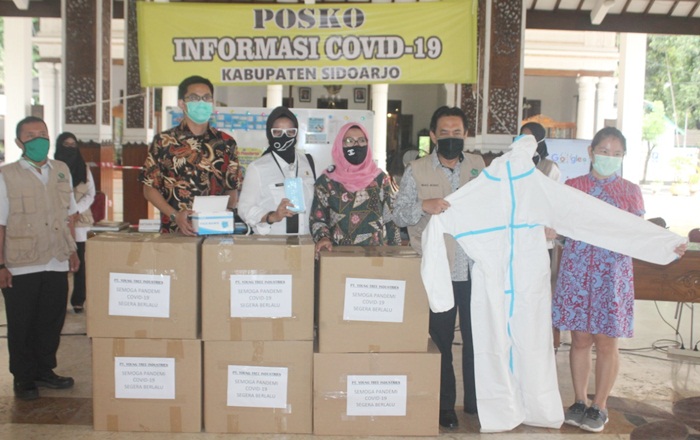 Tangani Covid-19, Pemkab Sidoarjo Kembali Terima Bantuan APD dari Perusahaan Swasta