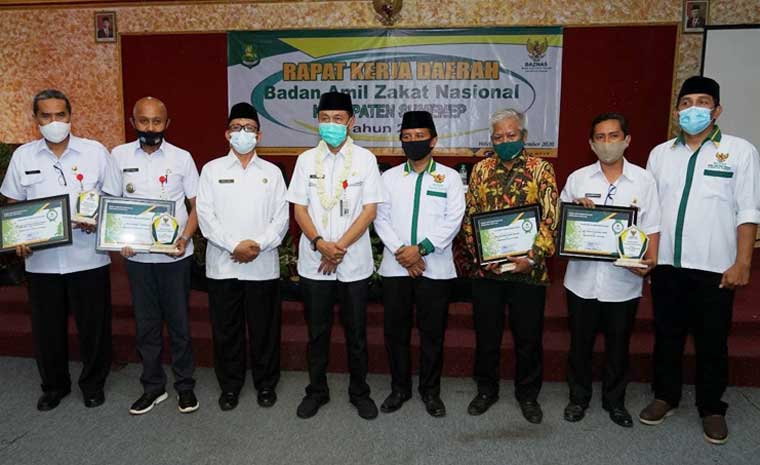 Rapat Kerja Daerah (Rakerda) Baznas Kabupaten Sumenep, Rabu (18/11/20).