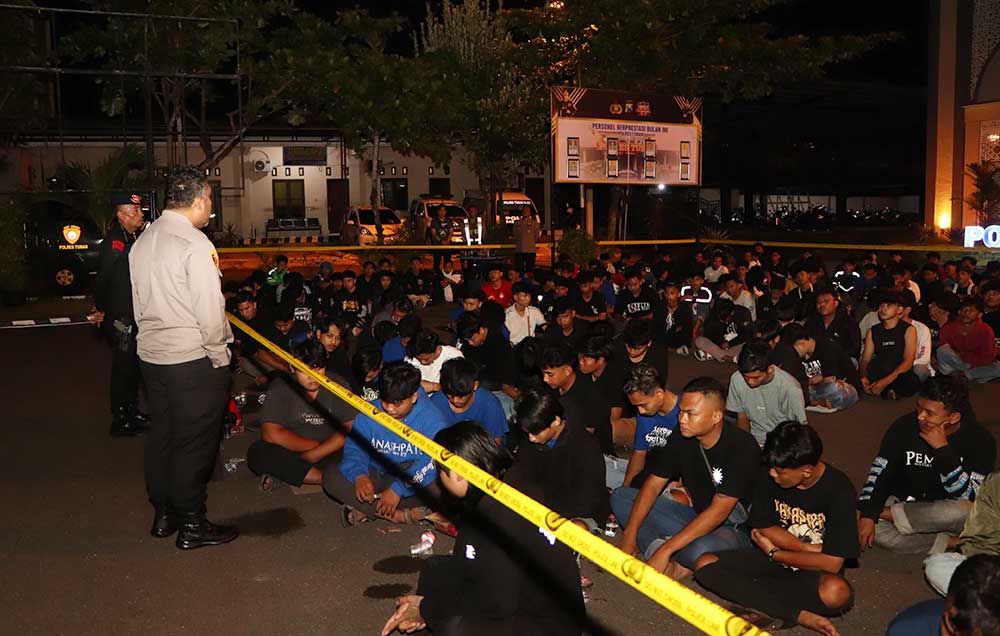 Nekat Konvoi, Ratusan Penggembira saat Pengesahan Warga Baru PSHT Diamankan Polisi