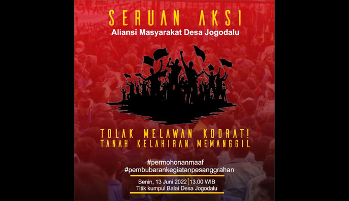 Pengumuman batal demo pada hari Minggu.