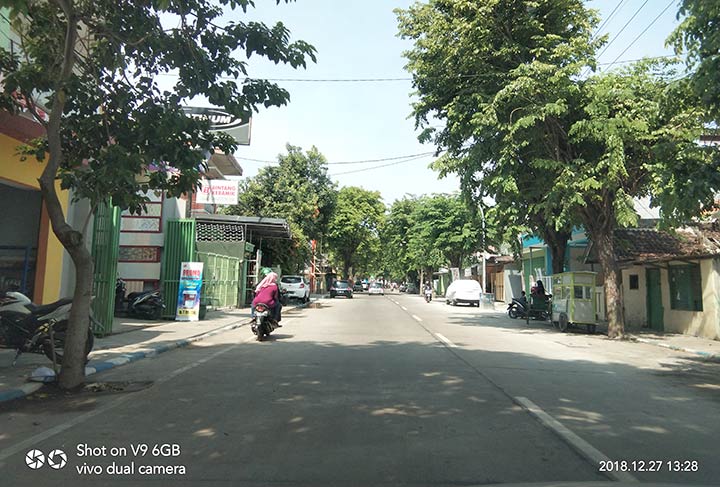 Peningkatan Jalan Hasanuddin yang selesai dikerjakan.
