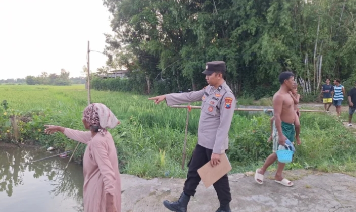 Polisi saat tiba di TKP