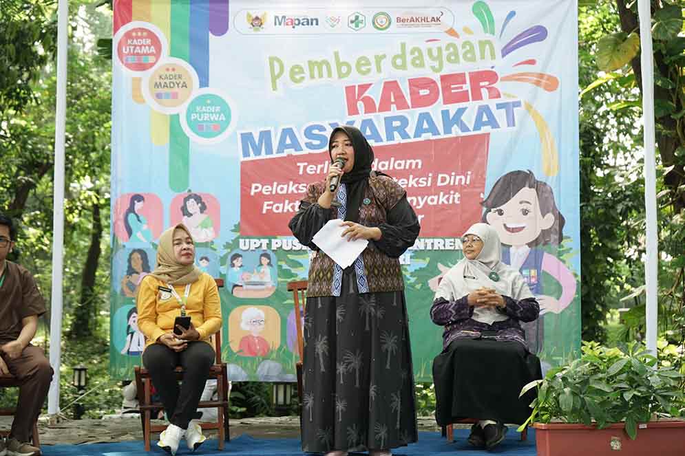Ketua TP PKK Kota Kediri Faiqoh Azizah Muhammad Qowimuddin, saat memberi sambutan. (Ist)