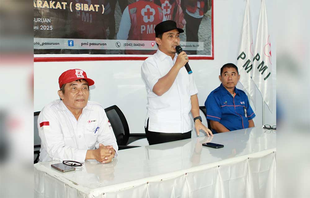 Wali Kota Pasuruan Adi Wibowo memberikan sambutan dalam pembukaan Orientasi Relawan Sibat.