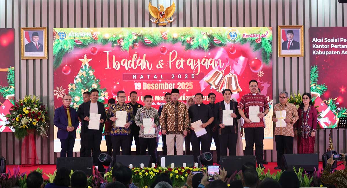 Perayaan Natal yang digelar Kementerian ATR/BPN. 