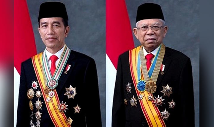 Presiden RI Joko Widodo dan Wakil Presiden KH. Ma