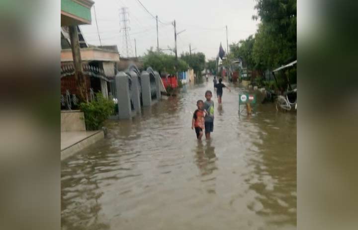 Genangan banjir di Desa Kedungringin, beberapa hari yang lalu.