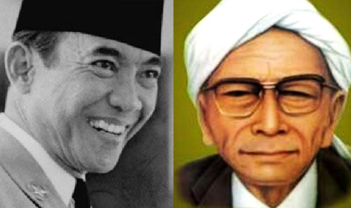 Soekarno (Bung Karno) dan KH Abdul Wahab Hasbullah. foto: istimewa
