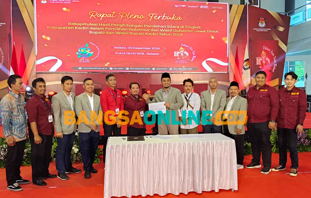 KPU Kabupaten Kediri Tetapkan Hasil Perolehan Suara Sah, Dhito-Dewi Menang