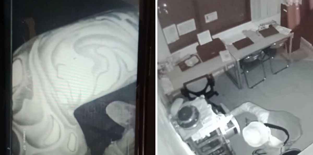 Rekaman CCTV pembobolan di Surabaya.