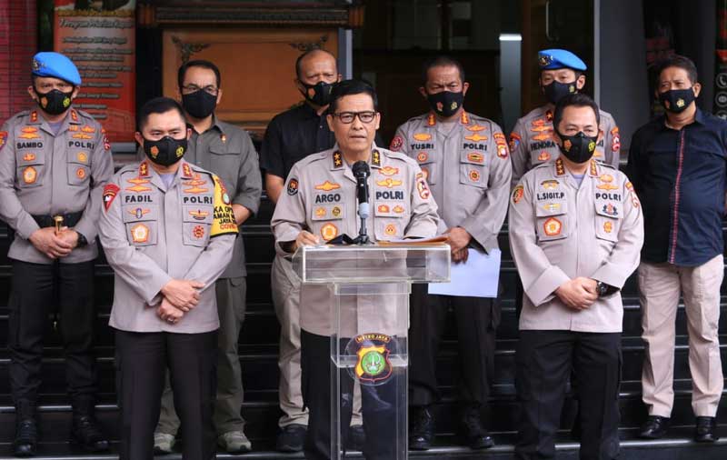 Kepala Divisi Humas Polri Irjen Argo Yuwono, dalam jumpa pers di Mapolda Metro Jaya, Kamis (10/12/2020).