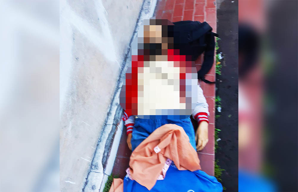 Kondisi korban yang telah meninggal sebelum dievakuasi.