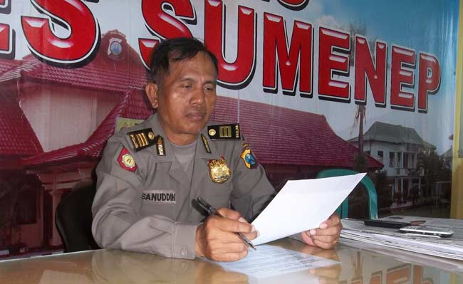 Kasubag Humas Polres Sumenep, AKP Hasanuddin. foto: rahmatullah/ BANGSAONLINE
