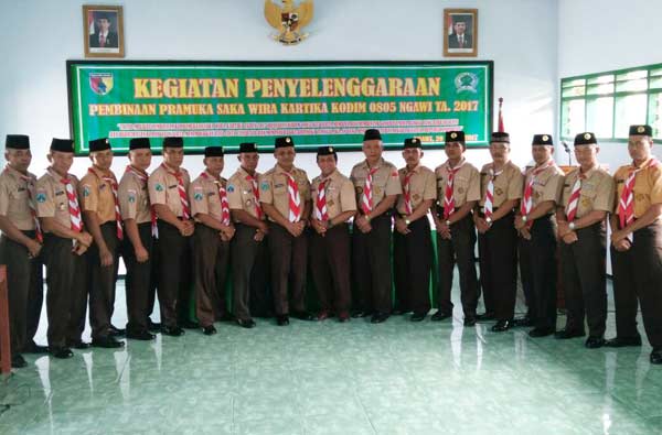 Kodim Ngawi Gelar Pembinaan Pramuka