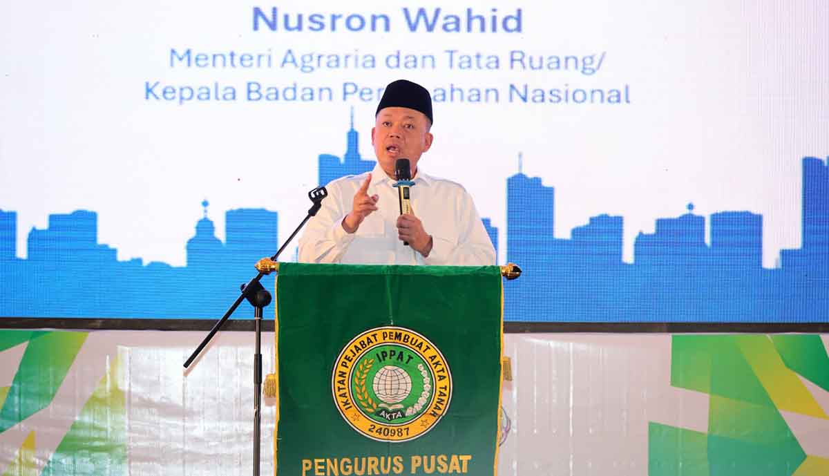 Menteri ATR/BPN saat memberi sambutan.