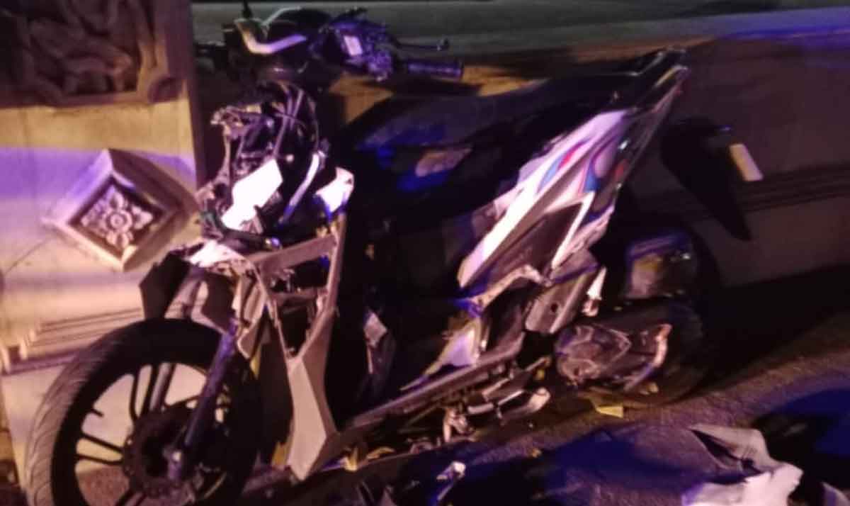 Kondisi sepeda motor yang dikendarai korban. Foto: Ist