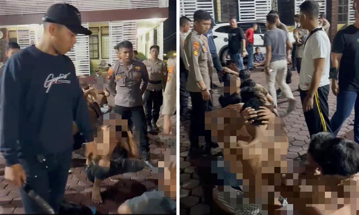 Belasan remaja diamankan ke Mapolres Probolinggo Kota.