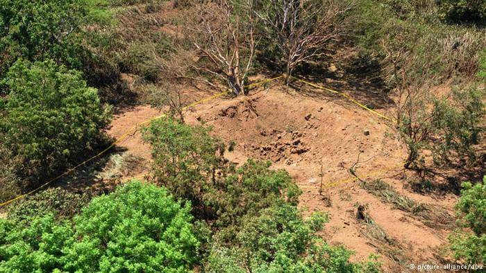 lokasi jatuhnya meteor yang diamanka polisi.foto:repro dw.de